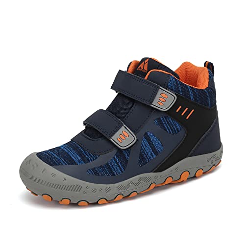 Mishansha Trekking Wanderschuh Kinder High Top Kamfortable Kinderschule rutschfeste Sportschuhe Jungen Hikingschuhe Langlebige Mädchen Sneakers Soft Lauflernschuhe Blau 25 EU von Mishansha