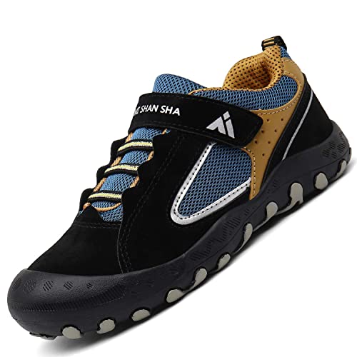 Mishansha Ultraleicht Gittergewebe Sportschuhe Unisex Kinder rutschfeste Verschleißfest Outdoor Straßenlaufschuhe Weich Bequeme Kinderschuhe Jungen Mädchen Klassisch Laufsportschuhe, Schwarz 33 von Mishansha