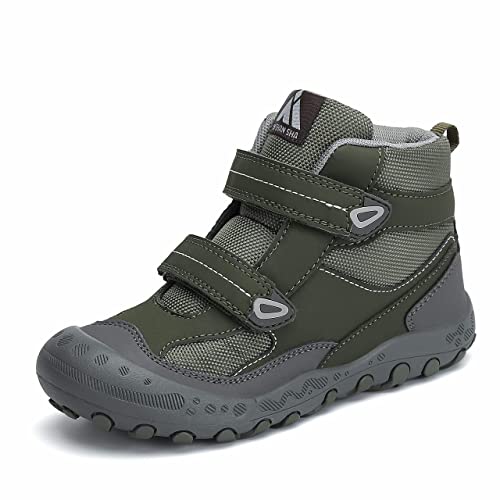 Mishansha Unisex-Kinder Wanderschuhe Jungen Wanderstiefel Mädchen Outdoor Trekking Schuhe rutschfeste Trekking- & Wanderhalbschuhe Grün C 25 EU von Mishansha