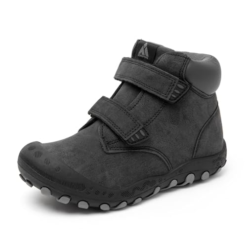 Mishansha Wanderschuhe Jungen Leicht Trekkingschuhe Kinder Outdoorschuhe Flexibel Atmungsaktiv Sportschuhe Freizeitschuhe Schwarz 33 EU von Mishansha