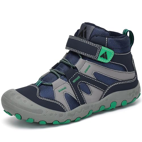 Mishansha Wanderschuhe Jungen Leicht Trekkingschuhe Kinder Outdoorschuhe Flexibel Atmungsaktiv Sportschuhe Sneaker Marine 36 EU von Mishansha