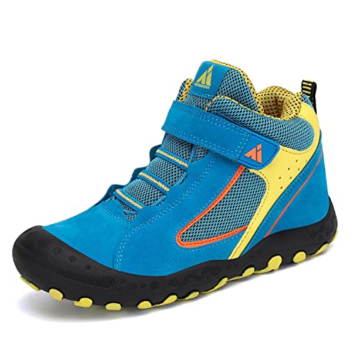 Mishansha Wanderschuhe Jungen Leicht Trekkingschuhe Mädchen rutschfeste Wanderhalbschuhe Atmungsaktive Outdoorschuhe Blau Gr.26 von Mishansha