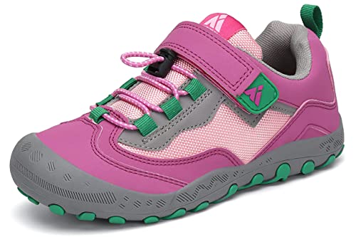 Mishansha Wanderschuhe Kinder Sports Sneaker Mädchen Laufschuhe Leicht Turnschuhe Outdoor Trekkingschuhe Pink 35 von Mishansha