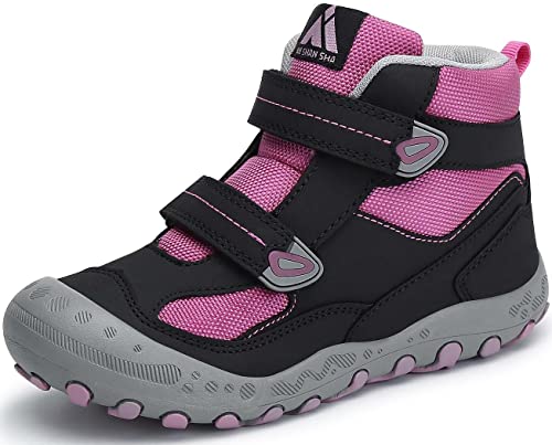 Mishansha Wanderschuhe Mädchen Outdoor Trekkingschuhe Atmungsaktiv Freizeitschuhe Schwarz Pink Rosa Gr.29 von Mishansha