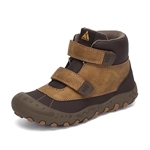 Mishansha Wanderschuhe für Kind High Top Wasserdicnt Trekkingschuhe Jungen Komfortable Mädchen Schuhe Bequeme Kinder Sportschuhen Langlebige Outdoorschuhe Braun 24 EU von Mishansha