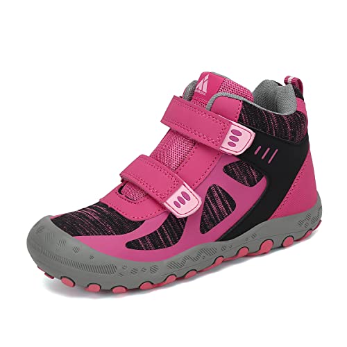 Mishansha Wanderstiefel Für Kinder Komfortable Trekkingschue Atmungsaktiven Sportschuhe Mädchen Hip Top Leichtes Sneaker Lauflernschuhe Junge Dämpft Turnschuhe Outdoorshuen Pink 24 EU von Mishansha