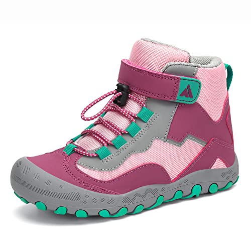 Mishansha Wanderstiefel Für Kinder Komfortable Trekkingschue Atmungsaktiven Sportschuhe Mädchen Hip Top Leichtes Sneaker Lauflernschuhe Junge Dämpft Turnschuhe Outdoorshuen Violet 30 EU von Mishansha