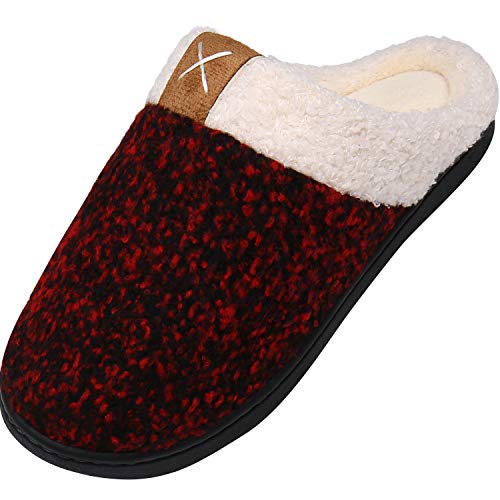 Mishansha Warme Hausschuhe Herren Pantoffeln Damen Winter Bequeme Memory Foam Schlappen 42-43 EU von Mishansha