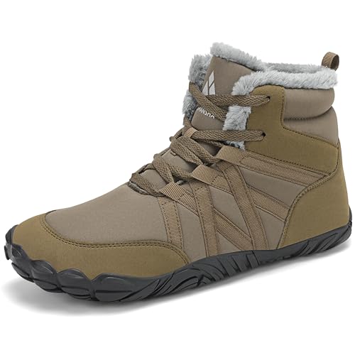Mishansha Winter Barfußschuhe Herren Damen Warm Gefüttert Winterstiefel Bequem rutschfest Winterschuhe, Dunkelbraun 41 Mishansha Winter Barfußschuhe Herren Damen Warm Gefüttert Winterstiefel Bequem rutschfest Winterschuhe, Dunkelbraun 41 von Mishansha