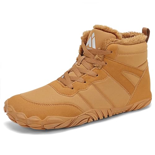 Mishansha Winter Barfußschuhe Herren Warm Gefüttert Winterstiefel Barefoot Minimalistische Sneaker für Damen Gr.41 von Mishansha