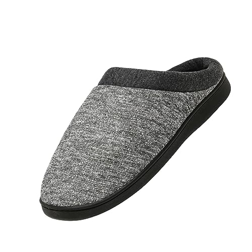 Mishansha Winter Hausschuhe Herren Warm Pantoffeln Damen Memory Foam Rutschfeste Weiche Plüsch Männer Slipper für Indoor & Outdoor Grau 44 von Mishansha