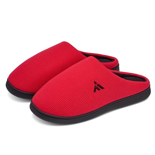 Mishansha Winter Hausschuhe Herren Weiche Damen Bequeme Memory Pantoffeln Rot Gr.42 von Mishansha