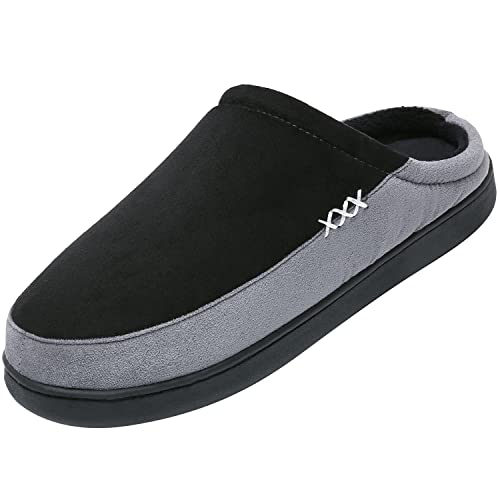 Mishansha Winter Hausschuhe aus Memory Wärme Herren Home rutschfeste Slippers Damen Schlappen Kuschelige Memory Foam Plüsch Pantoffeln, Dunkelschwarz 45 Mishansha Winter Hausschuhe aus Memory Wärme Herren Home rutschfeste Slippers Damen Schlappen Kuschelige Memory Foam Plüsch Pantoffeln, Dunkelschwarz 45 von Mishansha