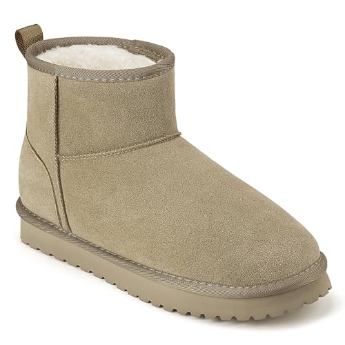 Mishansha Winterschuhe Damen Boots Gefüttert Stiefeletten Warm Winterstiefel Hellbraun 41 EU von Mishansha