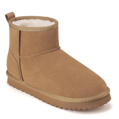 Mishansha Winterschuhe Damen Boots Gefüttert Stiefeletten Warm Winterstiefel Khaki 40 EU von Mishansha