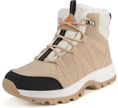 Mishansha Winterschuhe Damen Gefüttert Winterstiefel Warm Wasserdicht Wanderschuhe Rutschfeste Outdoor Apriksfarbe 42 EU Mishansha Winterschuhe Damen Gefüttert Winterstiefel Warm Wasserdicht Wanderschuhe Rutschfeste Outdoor Apriksfarbe 42 EU von Mishansha