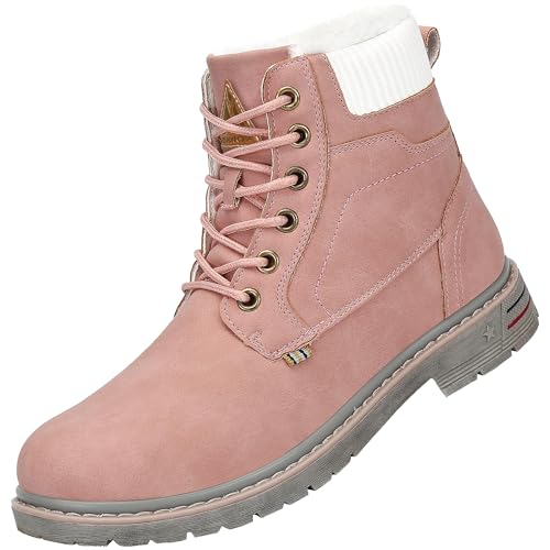 Mishansha Winterschuhe Damen Outdoor rutschfest Winterstiefel Herren Warme Leichte Schneestiefel Bequeme Winter Boots Unisex, Pink 39 EU von Mishansha