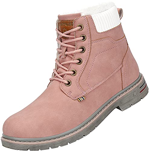 Mishansha Winterschuhe Damen Outdoor Rutschfest Winterstiefel Herren Warme Leichte Schneestiefel Bequeme Winter Boots Unisex, Pink 41 EU von Mishansha