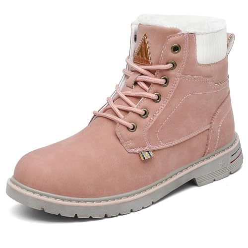 Mishansha Winterschuhe Damen Warme Gefüttert Winterstiefel Frauen Stiefeletten Rosa Gr.41 von Mishansha