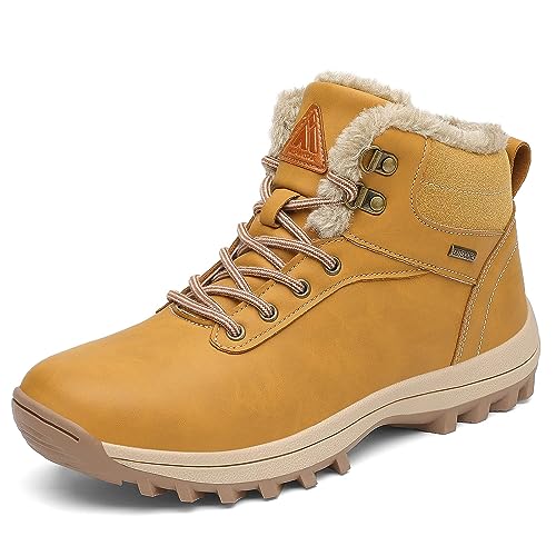 Mishansha Winterschuhe Herren Gefüttert Winterstiefel Damen Warm WinterBoots Wasserfeste Gelb 40 von Mishansha