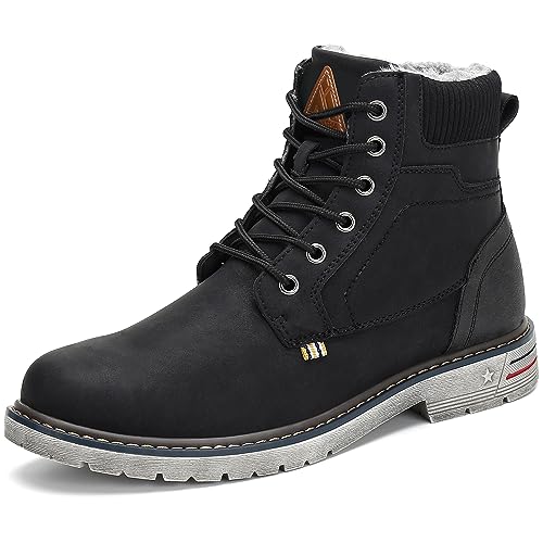 Mishansha Winterschuhe Herren Gefüttert Warme Winterstiefel Damen Wasserdicht Stiefeletten Schwarz 37 von Mishansha