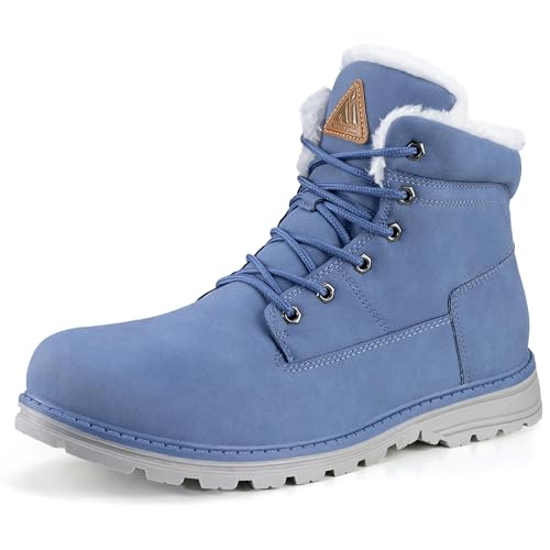Mishansha Winterschuhe Herren Gefüttert Winterstiefel Damen Warm WinterBoots Wasserfeste Klassisch Blau Gr.43 von Mishansha