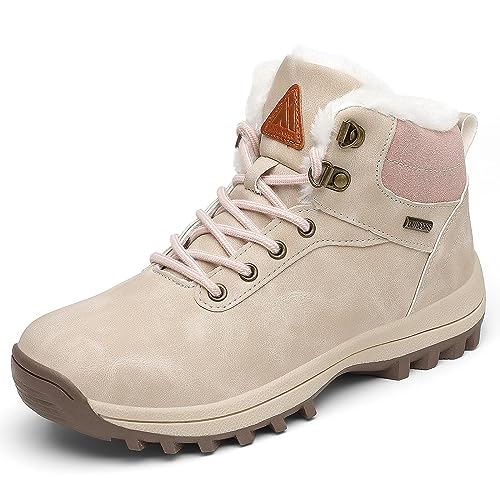 Mishansha Winterschuhe Herren Gefüttert Winterstiefel Damen Warm WinterBoots Wasserfeste Elfenbein 37 von Mishansha