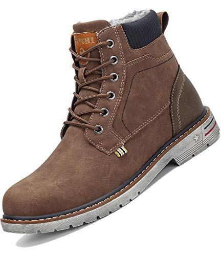 Mishansha Winterschuhe Herren Stiefel Warm Gefüttert Winterstiefel Damen Wasserdicht Winter Schuhe Indoor Outdoor Schneestiefel, Braun 39 EU von Mishansha