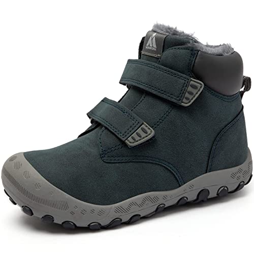 Mishansha Winterschuhe Jungen Winterstiefel Mädchen Schneestiefel Kinder Winterschuhe Gefüttert Winterboots Kinderschuhe Winter Schuhe Kinder Boots Blau,Gr.29 von Mishansha