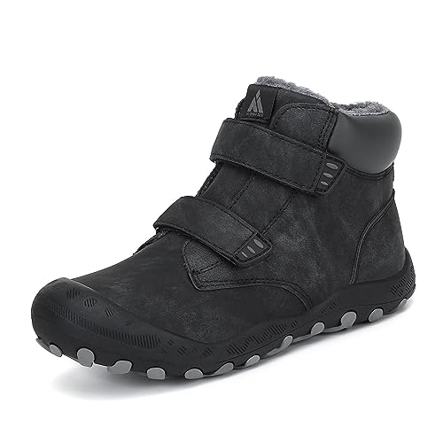 Mishansha Kinder Winterschuhe Warm Gefüttert Jungen Winterstiefel Mädchen Wasserdicht SchneeschuheLeicht Winterboots rutschfest Outdoor Wanderschuhe von Mishansha