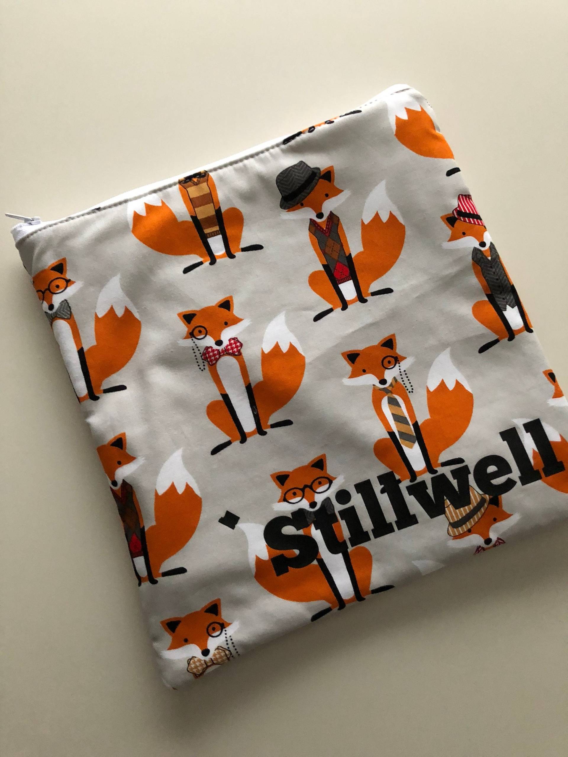 Fuchs Wet Bag Mit Wasserfestem Futter /Personalisierte Nasstasche/Reißverschluss Nasstasche/ - Mr Fox von MishmashDesigns