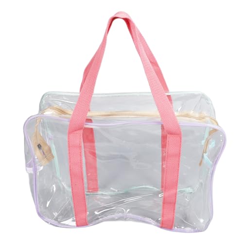 Klare Make-up-Taschen, Große PVC-Kosmetiktasche, Tragbar, Niedlich, Transparent, Reise-Make-up-Tasche Mit Reißverschluss Für Damen Und Mädchen, Aufbewahrungstasche Für Kosmetik, Toilettenartikel von Miskall