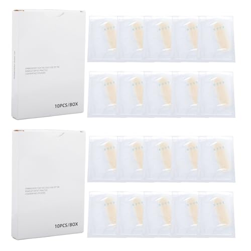 Miskall 20pcs helle Hautfarbe Übertragung Augenbrauenhaut, Aufkleber Kleberschablonen Form Band Aufkleber Übung Make -up Augenbrauen Schablone Aufkleber für Schönheitssalon von Miskall