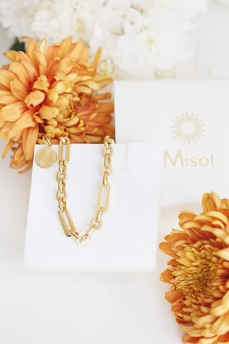 Misol FUERZA NECKLACE Elegante Y-Halskette, 316L Edelstahl, 18k Vergoldung, 55-60 cm verstellbar, Nickelfrei Misol FUERZA NECKLACE Elegante Y-Halskette, 316L Edelstahl, 18k Vergoldung, 55-60 cm verstellbar, Nickelfrei von Misol
