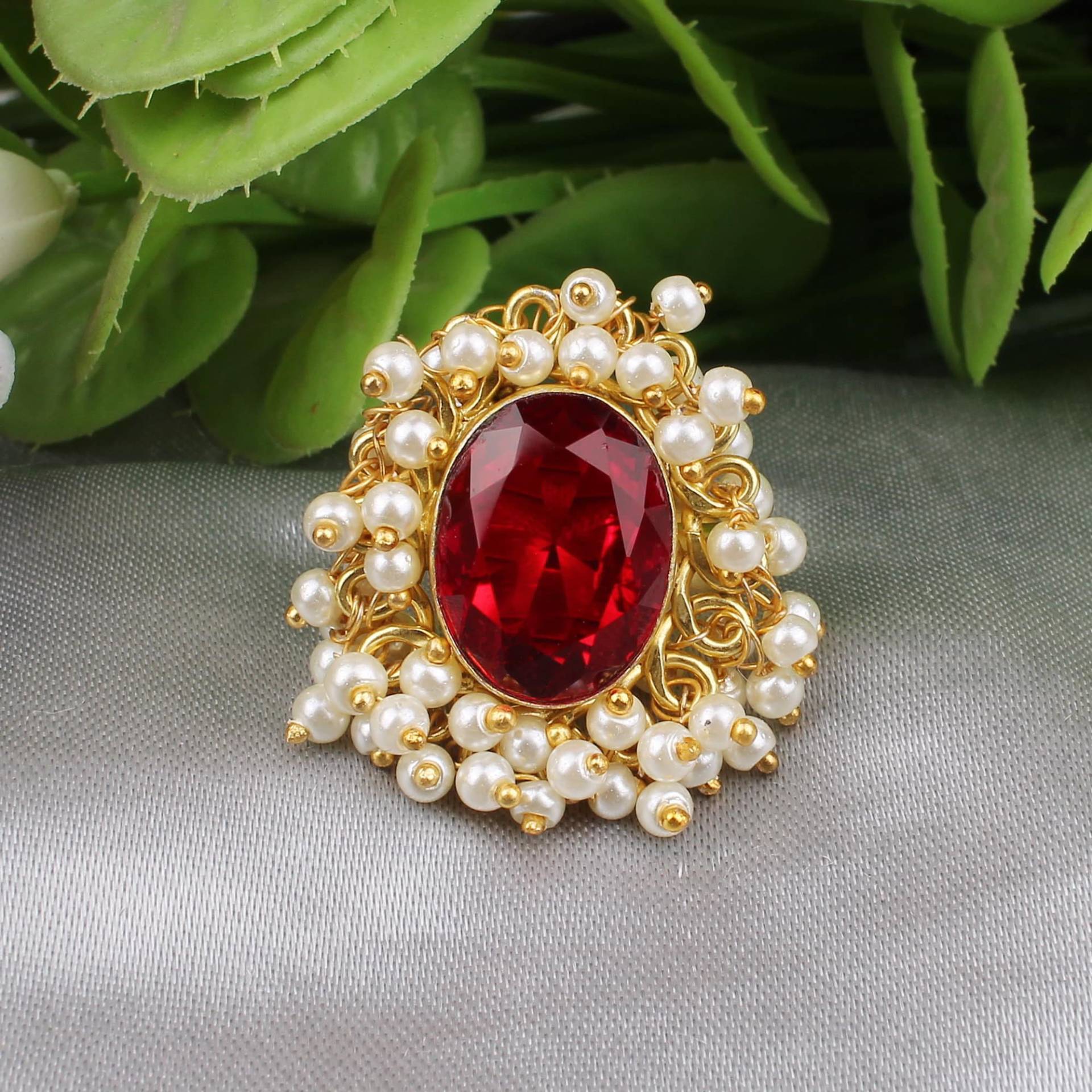 Granat Edelstein Ring, Boho Perle Perlen Vergoldet Frauen Geburtstagsgeschenk, Verlobung Geschenke Ring Granat Edelstein Ring, Boho Perle Perlen Vergoldet Frauen Geburtstagsgeschenk, Verlobung Geschenke Ring von MisomaSantiago