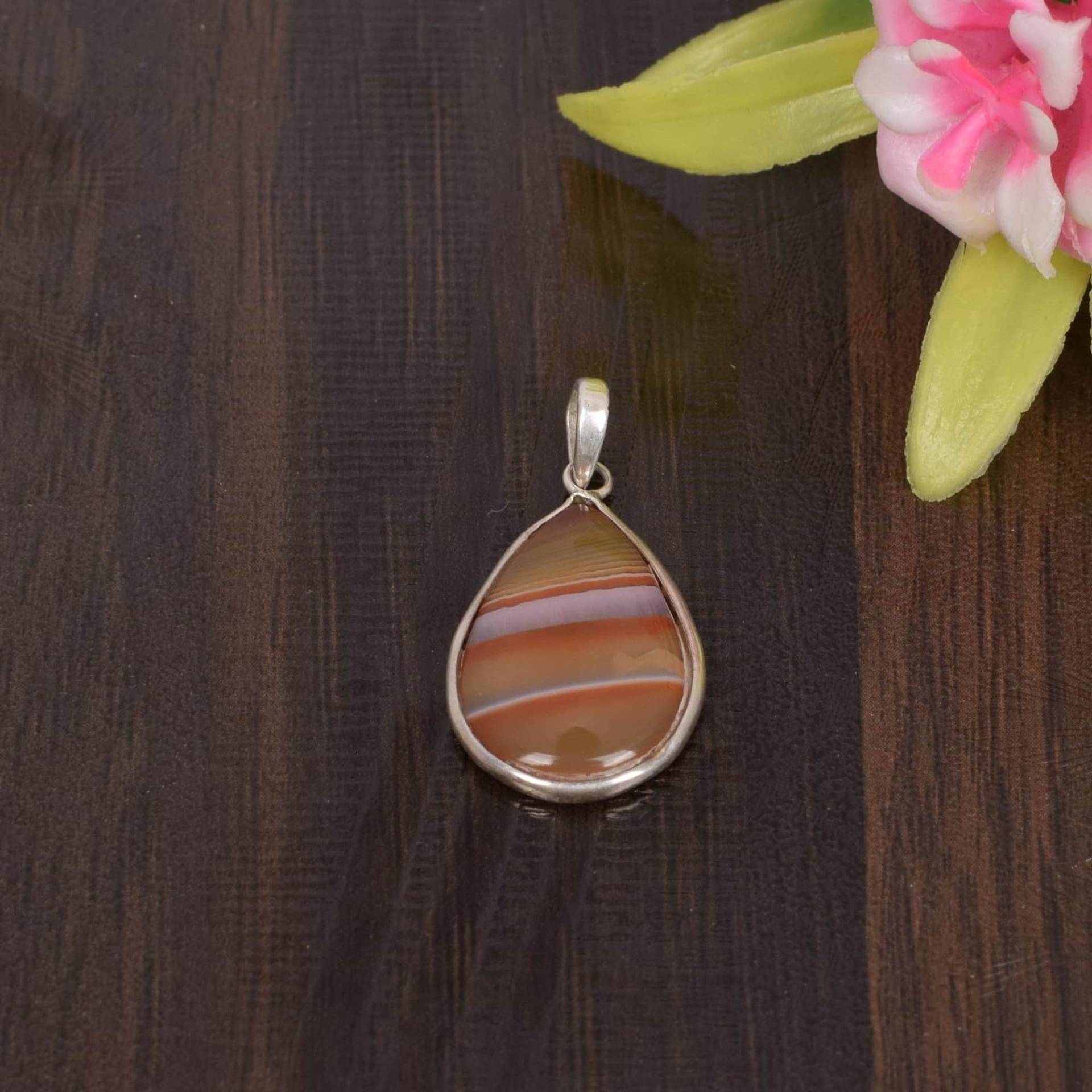 Roter Sardonyx Teradrop Anhänger, 925 Sterling Silber Anhänger Für Halskette, Schlichter Lünette Heilstein, Schleifen Frauen Schmuck von MisomaSantiago