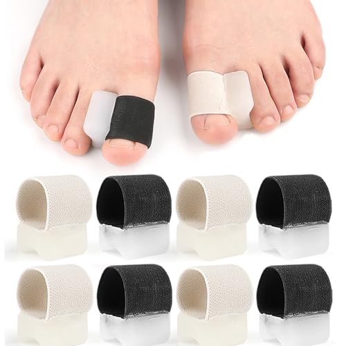 8er-Pack Großzehenspreizer, Zehentrenner für Damen und Herren, schweißabsorbierendes, elastisches Band, rutschfest, das sich nicht so leicht löst, für überlappende Zehen, Ballenzehen-Korrektur 8er-Pack Großzehenspreizer, Zehentrenner für Damen und Herren, schweißabsorbierendes, elastisches Band, rutschfest, das sich nicht so leicht löst, für überlappende Zehen, Ballenzehen-Korrektur von Misorita