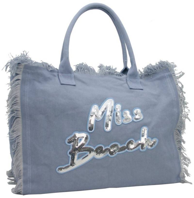 Miss Beach Strandtasche - Badetasche mit Reißverschluss - Shopper aus Canvas - 29 Liter von Miss Beach