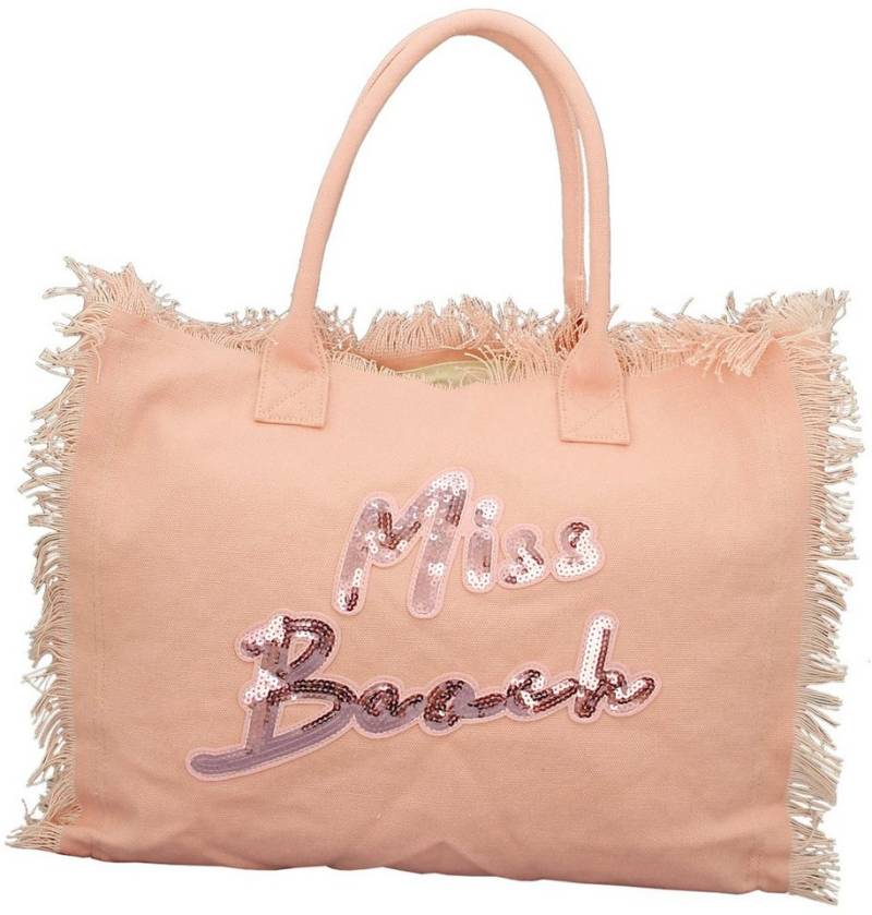 Miss Beach Strandtasche - Badetasche mit Reißverschluss - Shopper aus Canvas - 29 Liter von Miss Beach