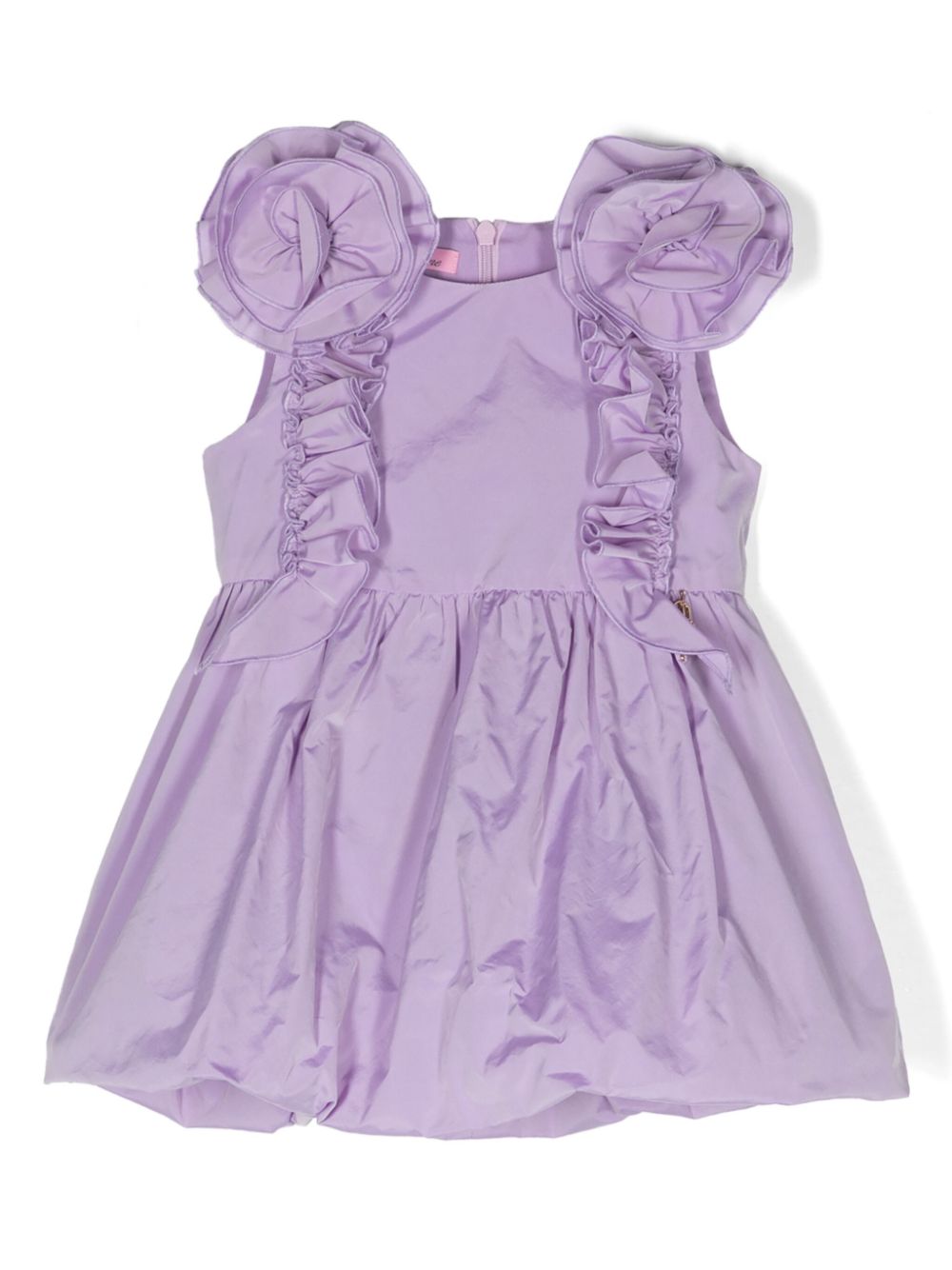 Miss Blumarine Ballonkleid mit Blumenapplikation - Violett von Miss Blumarine