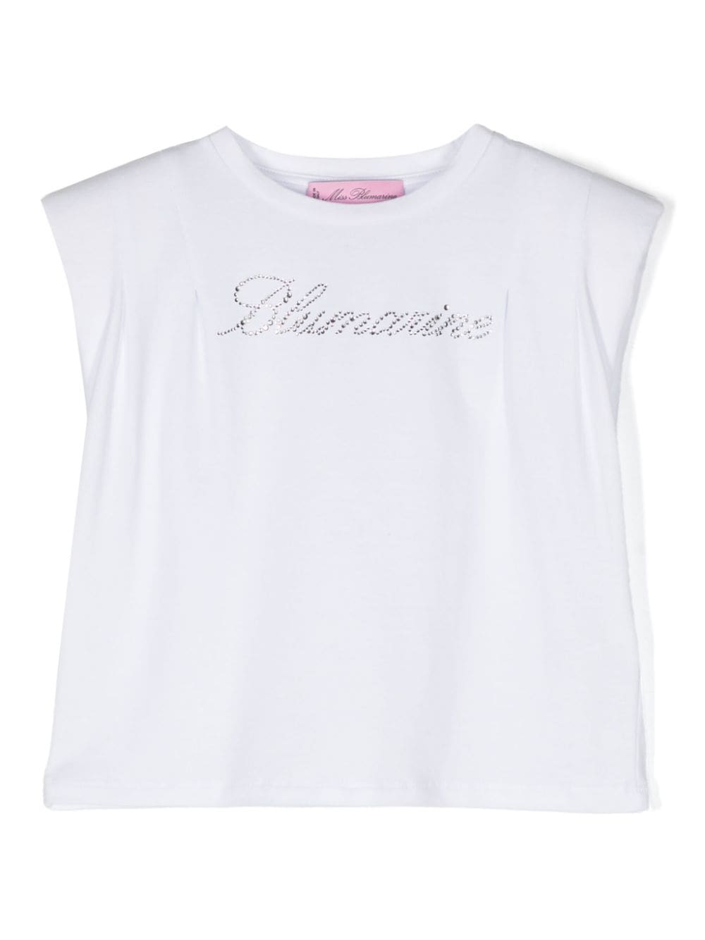 Miss Blumarine Tanktop mit Schulterpolstern - Weiß von Miss Blumarine