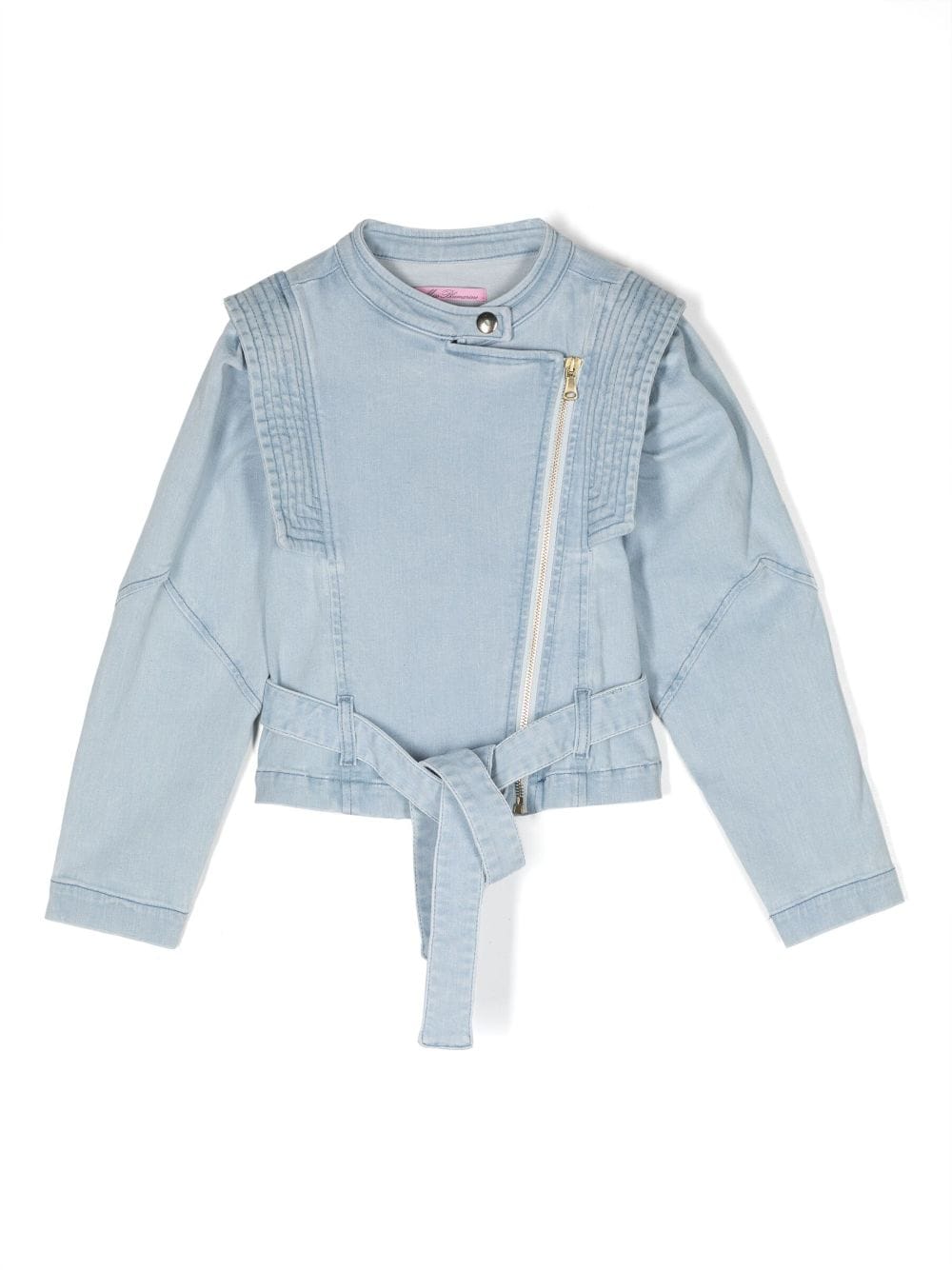 Miss Blumarine Jeansjacke mit Bindegürtel - Blau von Miss Blumarine