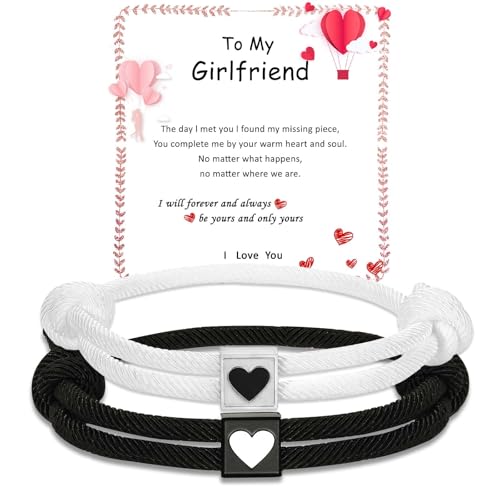 Miss Chipmunk pärchen geschenke Armbänder Matching Armbänder für Paare Weihnachten Jahrestag Valentinstag Geschenke für ihn HerBoyfriend Freundin Liebhaber Ehemann Ehefrau (Für meine Freundin) von Miss Chipmunk