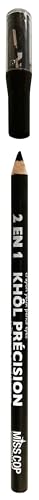 MISS COP - Khôl Precision – Eyeliner – 01 Schwarz – präzise Zeichnung – Bleistiftspitzer – 1,8 g von Miss Cop