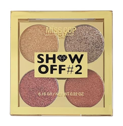 MISS COP - Show Off 2 – Farbe ultra-pigmentiert – Highlighter & Lidschatten – Metallic & Glitter – 6,16 g von Miss Cop