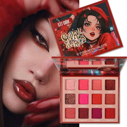 Miss Demi 12 Colors Eyeshadow Palette, Highly Pigmented, Blendable Shades for Creating Stunning Eye Looks, Unleash Your Inner Diva. (01) von Miss Demi