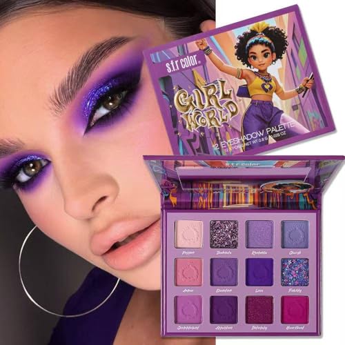 Miss Demi 12 Colors Eyeshadow Palette, Highly Pigmented, Blendable Shades for Creating Stunning Eye Looks, Unleash Your Inner Diva. (03) von Miss Demi