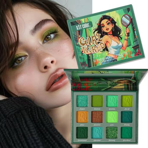 Miss Demi 12 Colors Eyeshadow Palette, Highly Pigmented, Blendable Shades for Creating Stunning Eye Looks, Unleash Your Inner Diva. (04) von Miss Demi