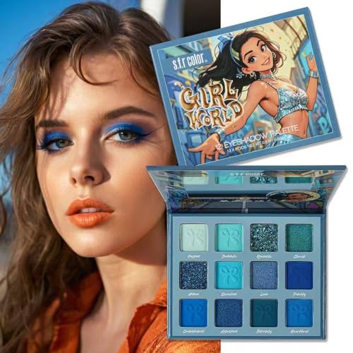 Miss Demi 12 Colors Eyeshadow Palette, Highly Pigmented, Blendable Shades for Creating Stunning Eye Looks, Unleash Your Inner Diva. (05) von Miss Demi