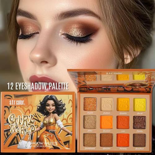 Miss Demi 12 Colors Eyeshadow Palette, Highly Pigmented, Blendable Shades for Creating Stunning Eye Looks, Unleash Your Inner Diva. (06) von Miss Demi